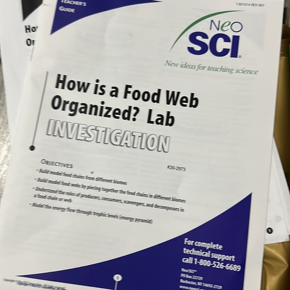 Neo Science Food WEB Lab Investigation kit Educational NWT - Picture 3 of 10